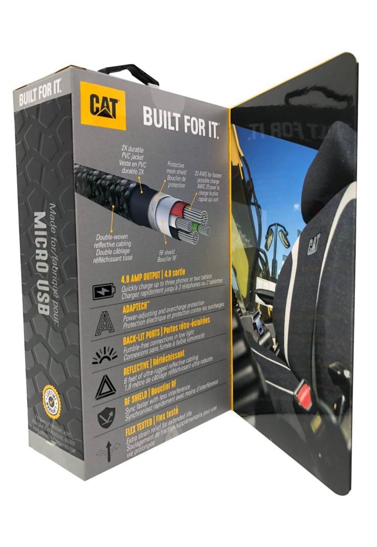CARGADOR CAT PARA AUTOS MICRO USB DOBLE-5