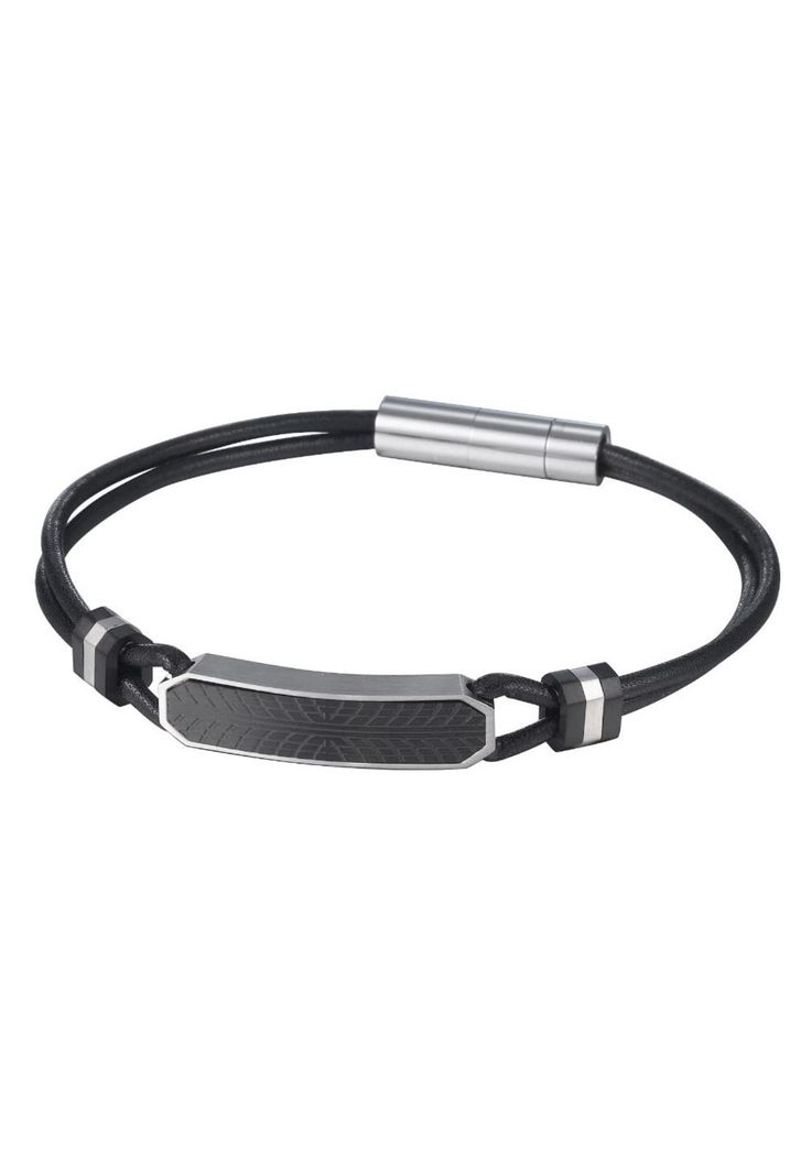 Pulsera de Hombre Cat J001B10112 Plateado-Negro-0