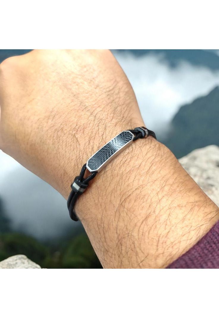 Pulsera de Hombre Cat J001B10112 Plateado-Negro-5
