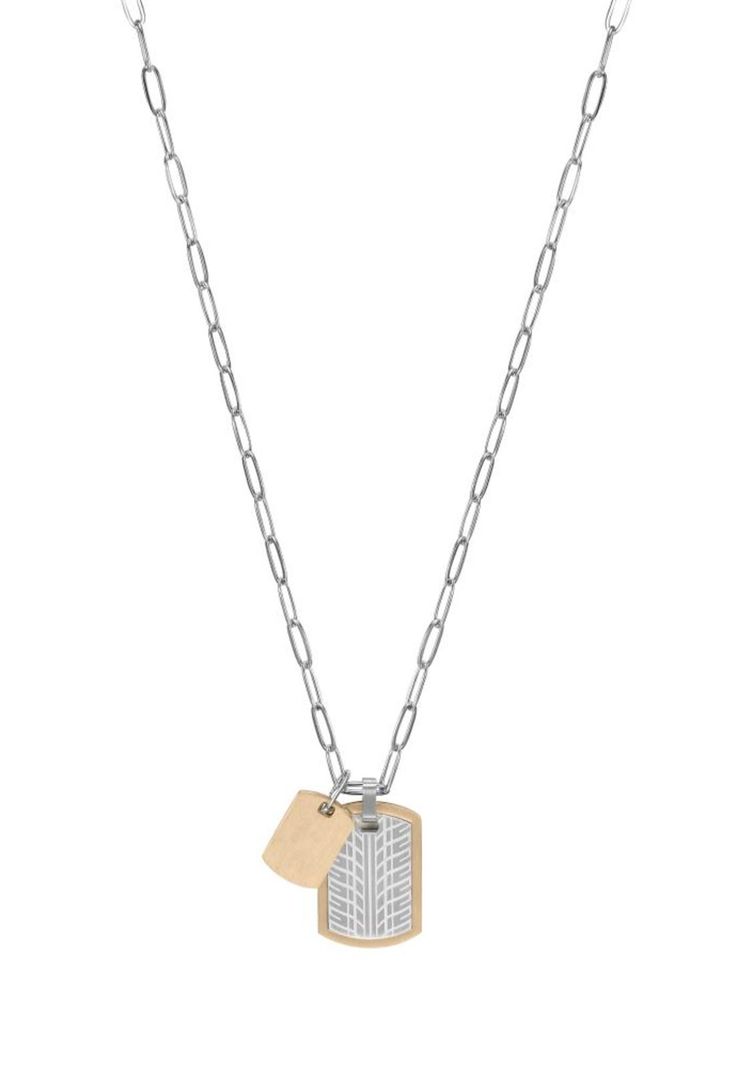 Cadena de Hombre Cat J003N00128 Plateado-Dorado-0