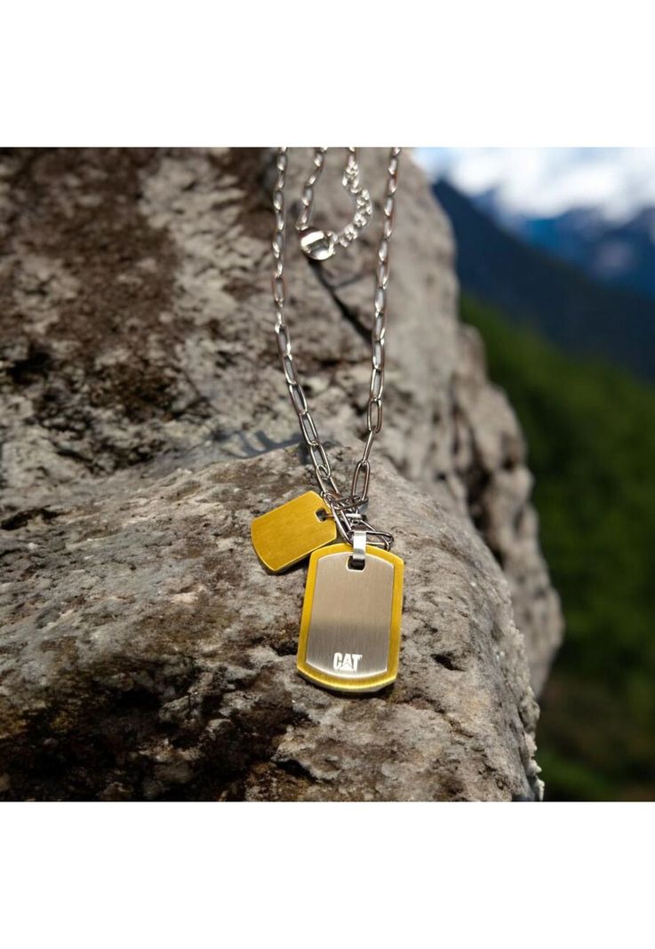 Cadena de Hombre Cat J003N00128 Plateado-Dorado-2