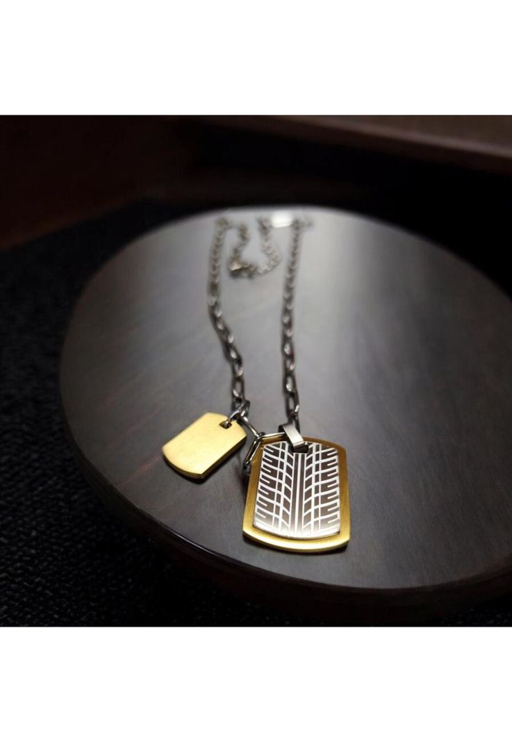 Cadena de Hombre Cat J003N00128 Plateado-Dorado-3