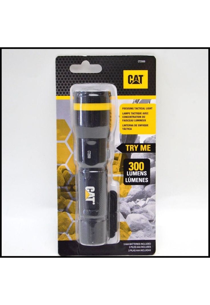 LINTERNA LED TACTICA ENFOQUE REGULABLE CAT CT2500 LUMENES 300-1