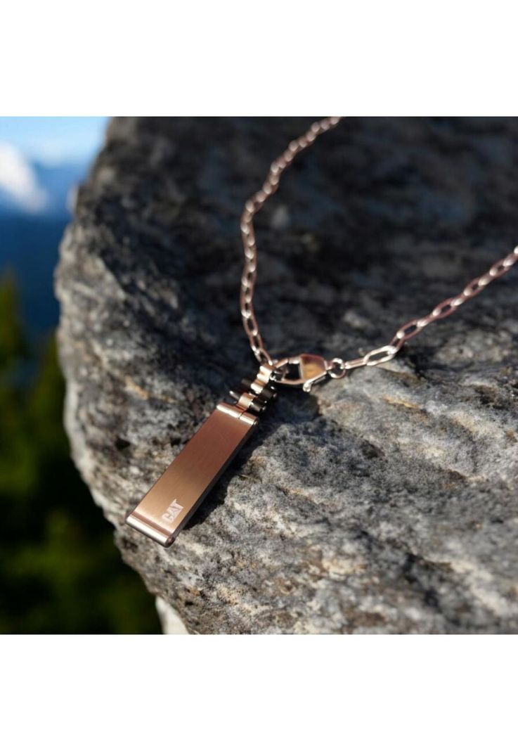 Cadena de Hombre Cat J019N00122 Plateado-2