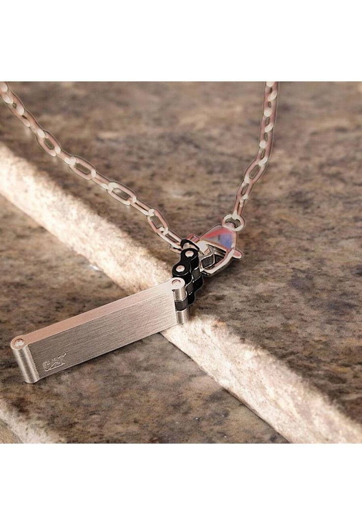 Cadena de Hombre Cat J019N00122 Plateado-4