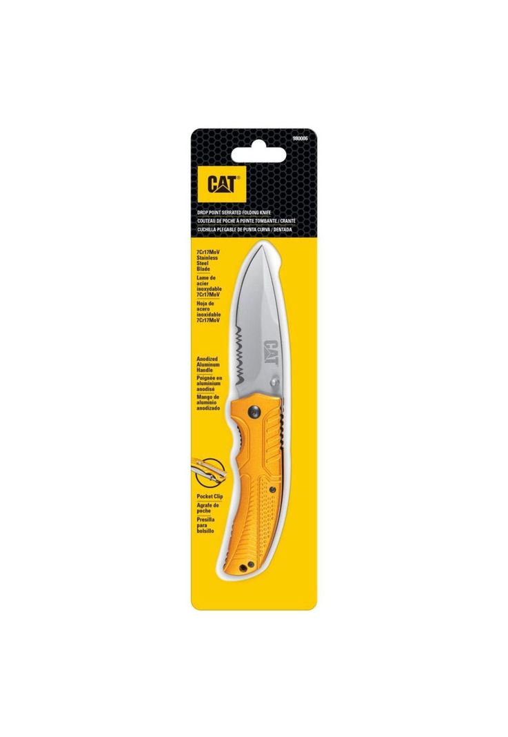 CUCHILLO NAVAJA PLEGABLE CAT 980006 PUNTA CURVA/DENTADA-0