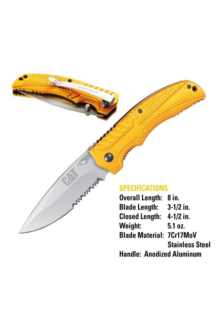CUCHILLO NAVAJA PLEGABLE CAT 980006 PUNTA CURVA/DENTADA-2
