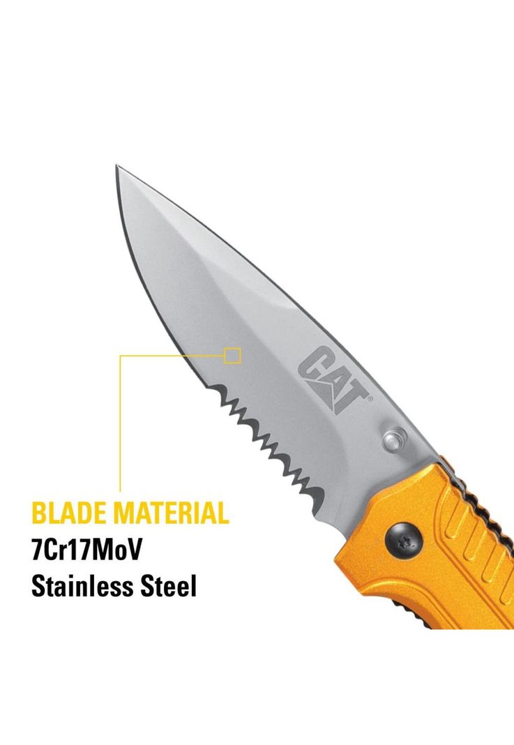 CUCHILLO NAVAJA PLEGABLE CAT 980006 PUNTA CURVA/DENTADA-3