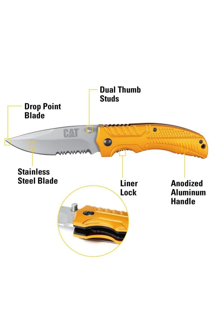 CUCHILLO NAVAJA PLEGABLE CAT 980006 PUNTA CURVA/DENTADA-4