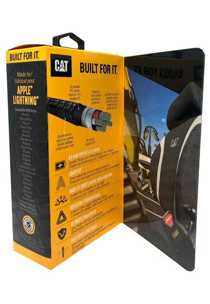 CARGADOR PARA AUTO CAT DOBLE APPLE LIGHTNING 4.8A-6