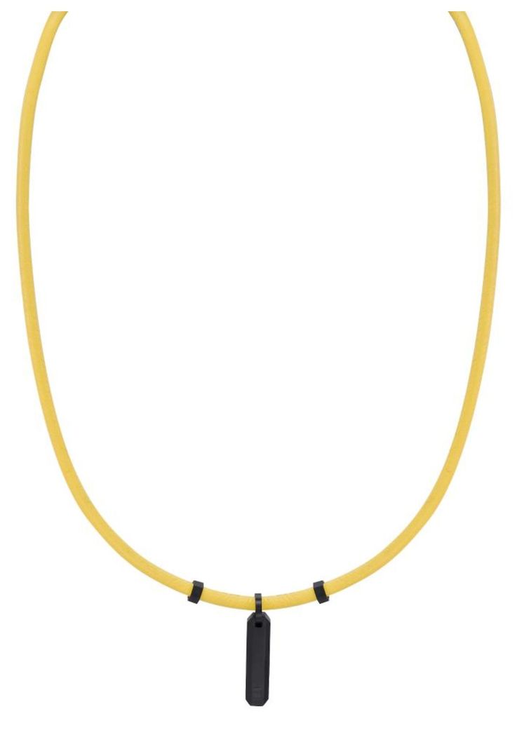 Cadena de Hombre Cat J005N10171 Negro-Amarillo-0
