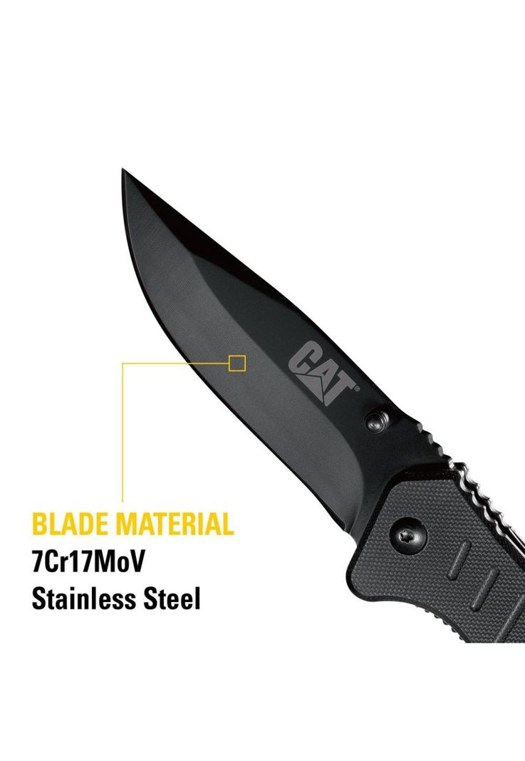 CUCHILLO NAVAJA PLEGABLE CAT 980012 PUNTA CURVA CON ROTURA DE VIDRIO Y CORTADOR DE BANDA-5