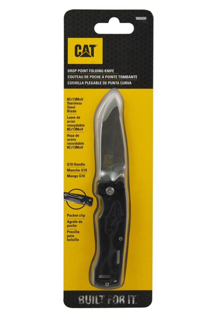 CUCHILLO NAVAJA PLEGABLE CAT 980000 PUNTA CURVA-0