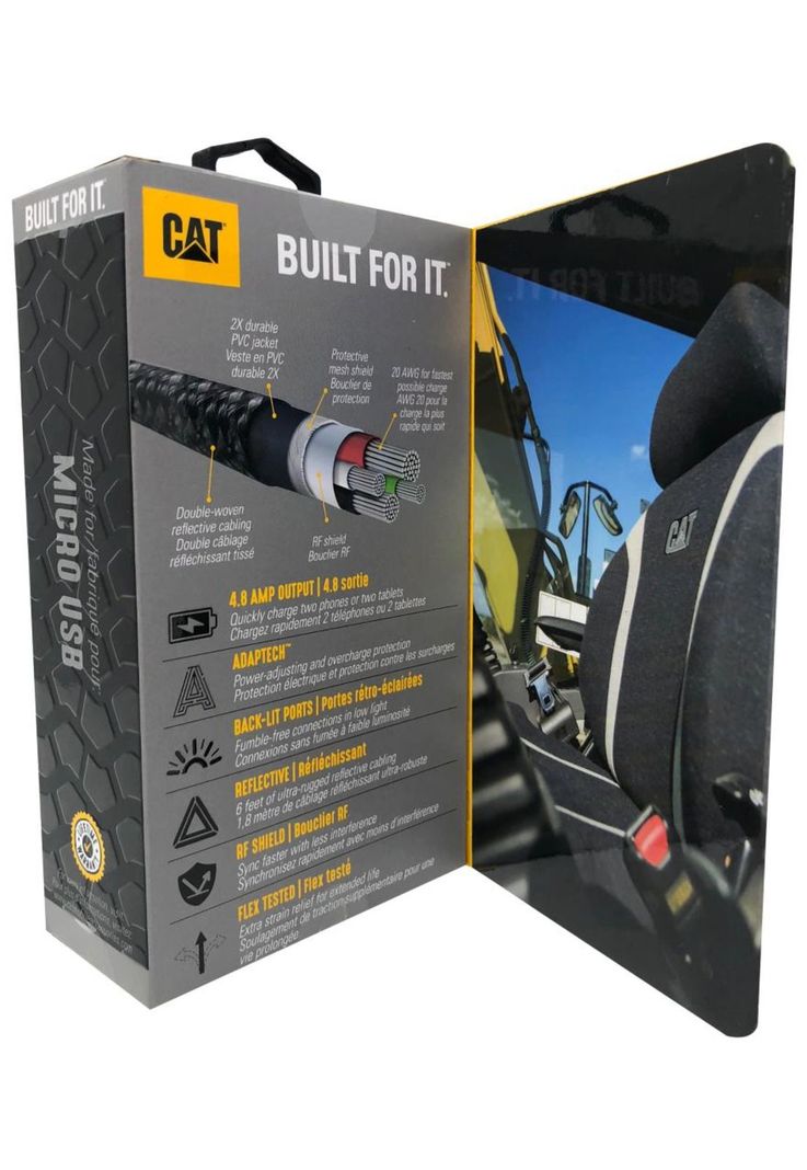 CARGADOR CAT PARA AUTOS MICRO USB SIMPLE-6