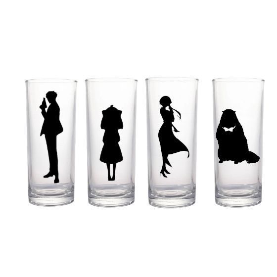 Set De Vasos Anime Spy Family Anya Loid Yor Bond-0