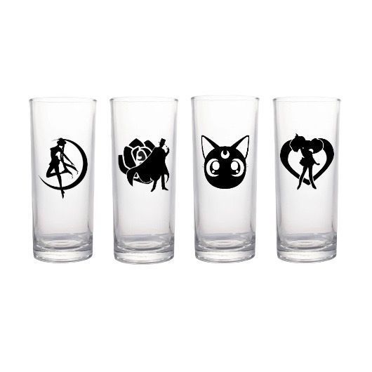 Set De Vasos Altos Anime Sailor Moon.-0