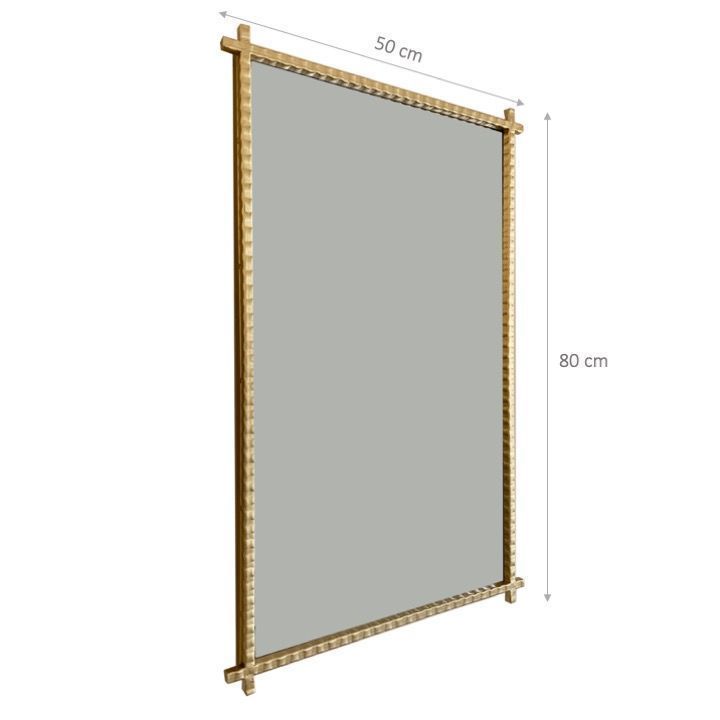 Espejo Rectangular Dorado 80 x 50 cm-3