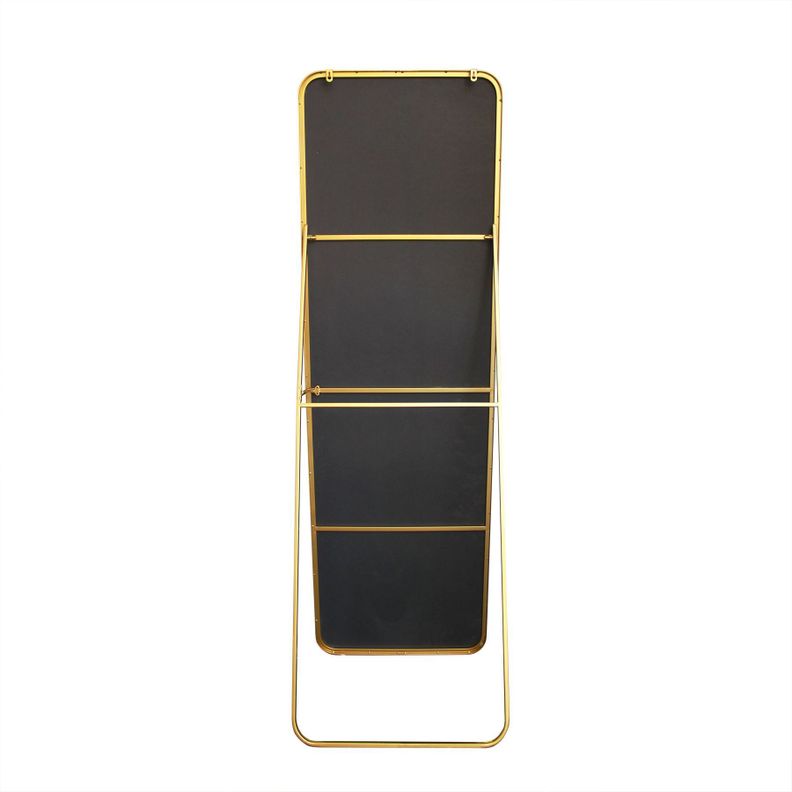 Espejo Rectangular Dorado 167x52 cm con Soporte-4
