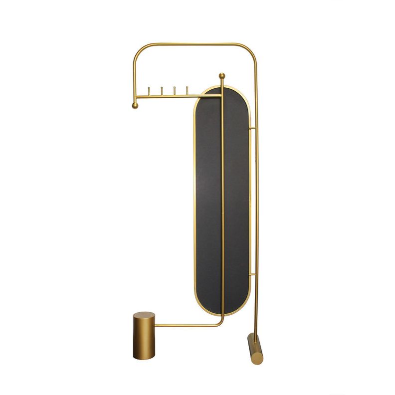 Espejo Con Perchero Dorado 80x190 cm-3