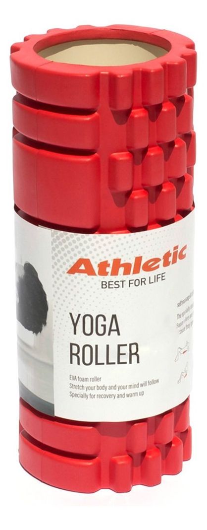 Rodillo De Yoga Elongacion Athletic 14 X 33 Cm Rojo