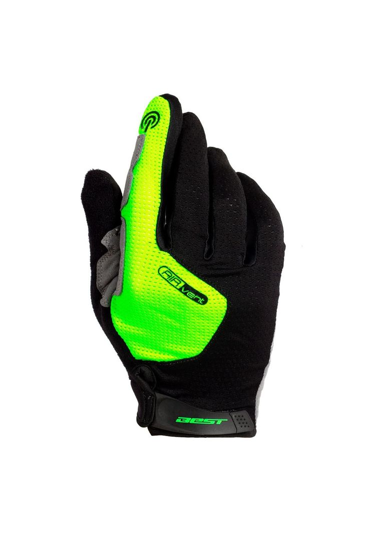 GUANTES MTB BEST PRO NEGRO/VERDE NEON TALLA L -1