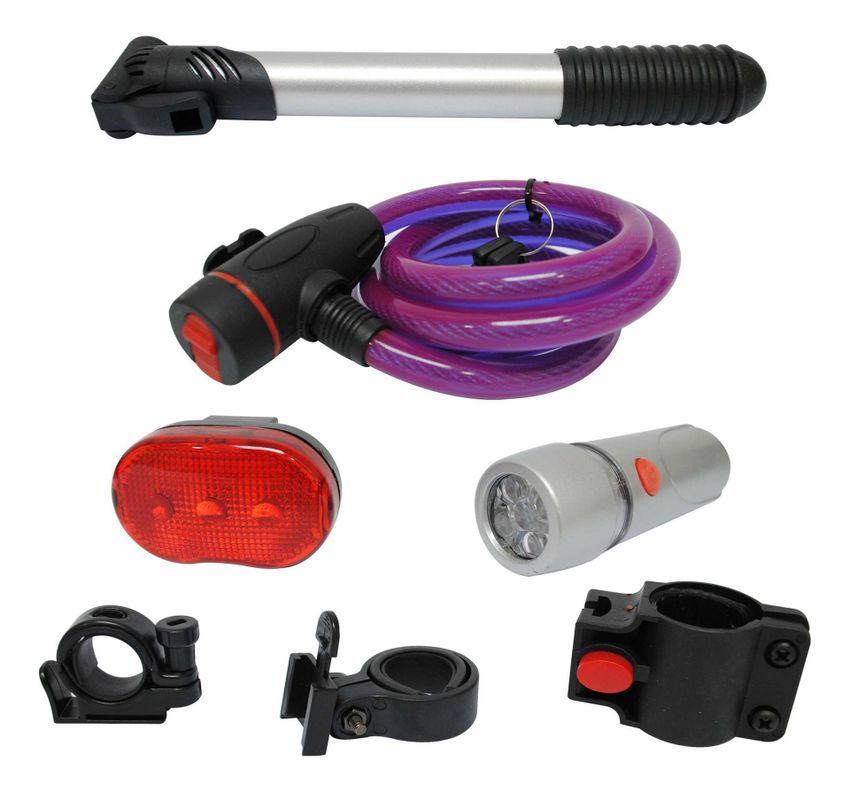 Set Vision Foco Delantero / Foco Trasero / Candado/ Bombin-0