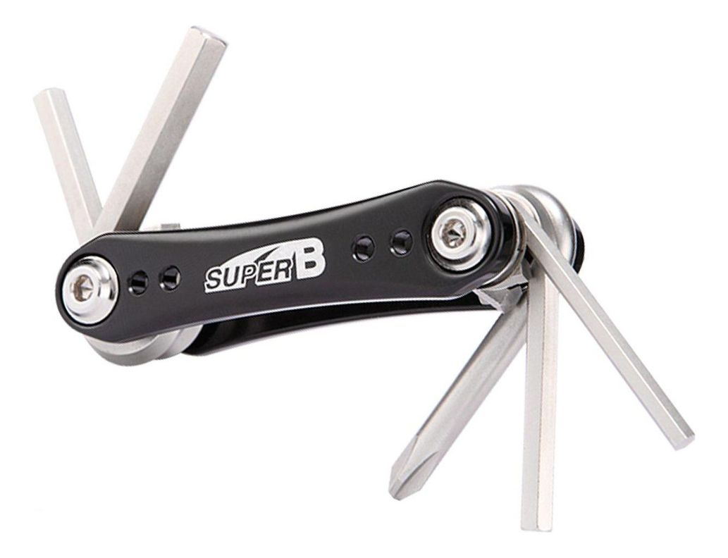 Herramienta Bicicleta Plegable Super B 7 En 1 Gris Portatil-0