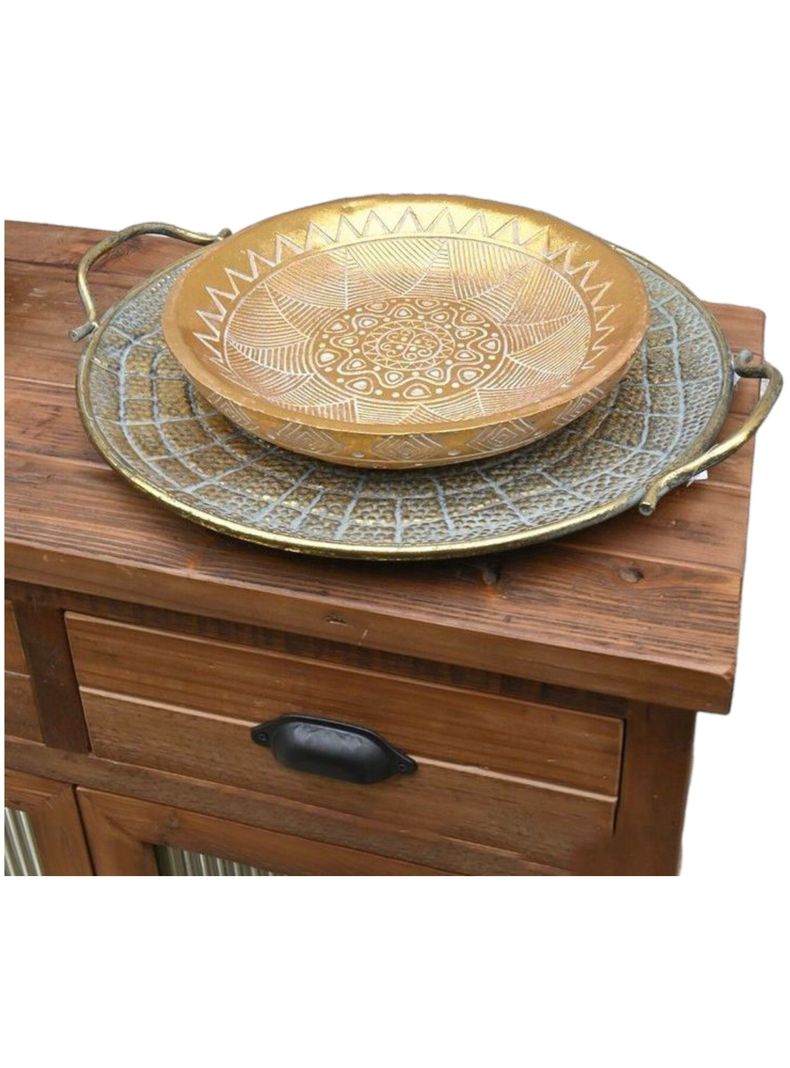 Centro decorativo dorado 29x5x5 cms-2