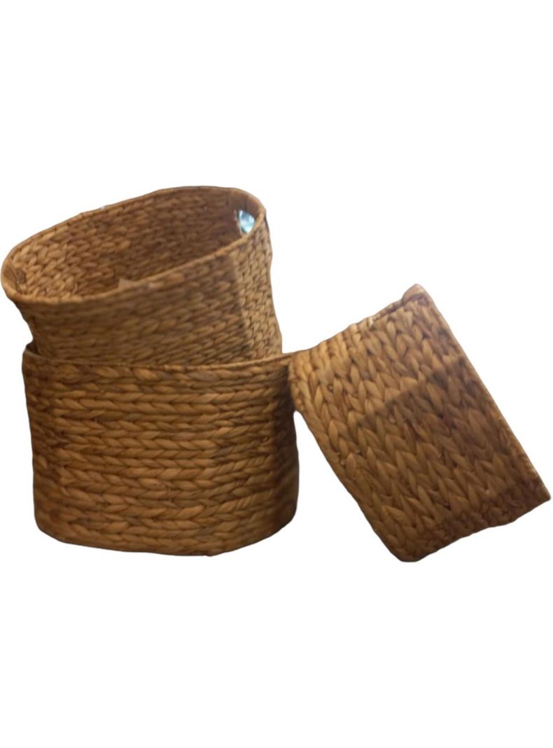 Canasto fibra trenzas pequeño 30x20x20 cms-0