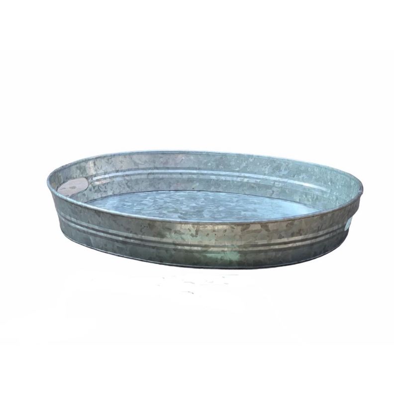 Bandeja galvanizada ovalada 50x40x8,5 cms-1