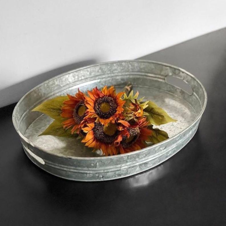 Bandeja galvanizada ovalada 50x40x8,5 cms-3