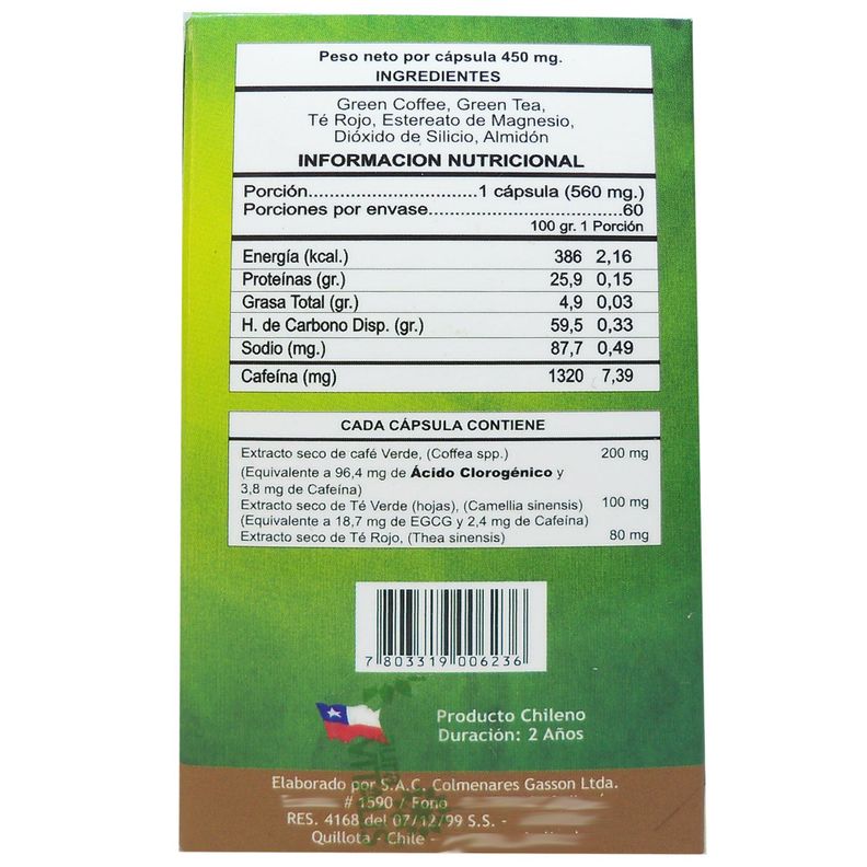 3 X AURA VITALIS SVELT GREEN COFFE 560 MG 60 CAPSULAS-3