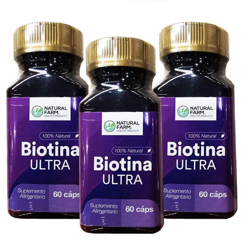 3 X NATURAL FARM BIOTINA ULTRA 150 MCGS 60 CAPS-0