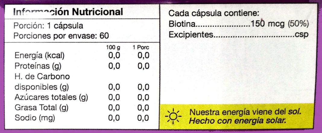 NATURAL FARM BIOTINA ULTRA 150 MCGS 60 CAPS-1