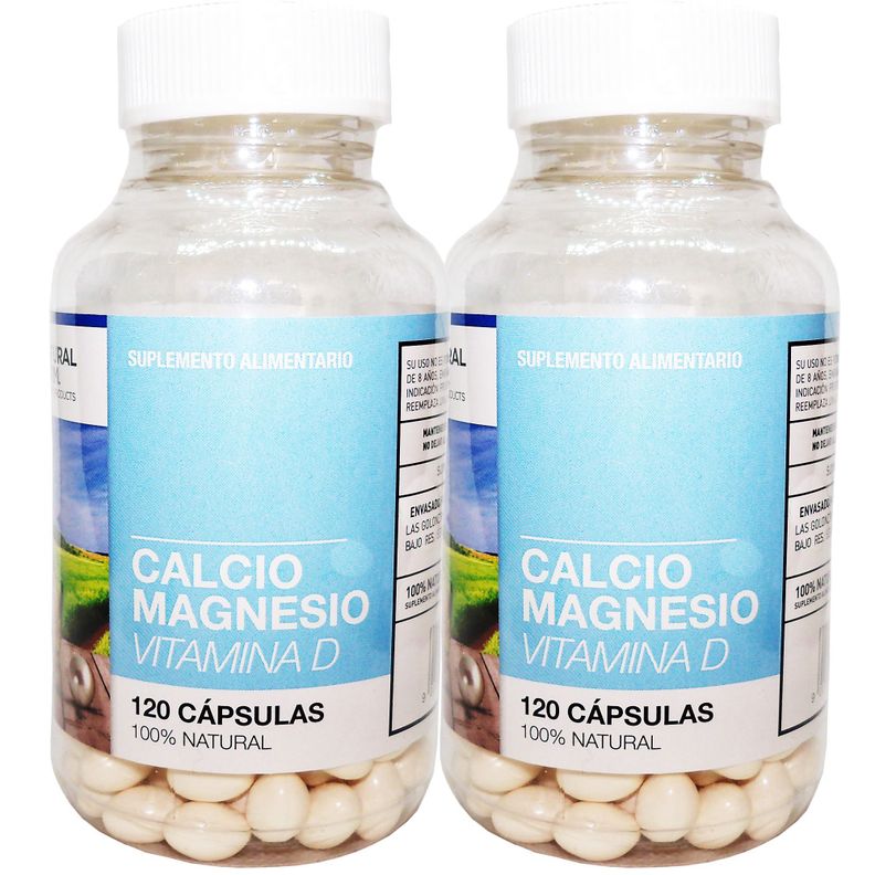 2 X NATURAL FARM CALCIO + MAGNESIO + VITAMINA D 600 MG 120 CAPS-0
