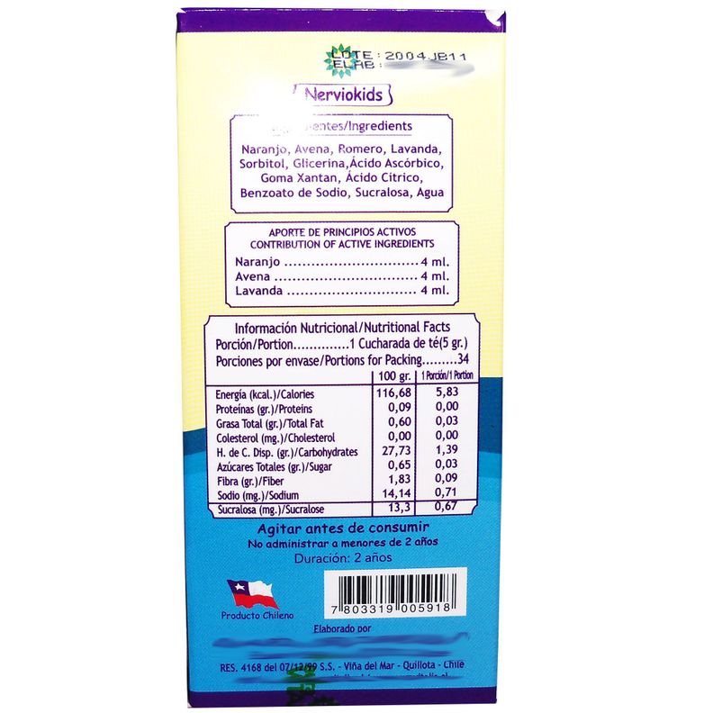 AURA VITALIS NERVIOKIDS JARABE - NARANJO AVENA LAVANDA 170 GR-2
