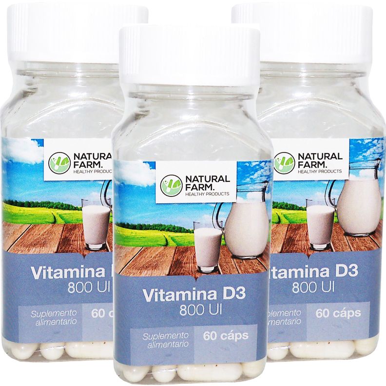 3 X NATURAL FARM VITAMINA D3 800 UI 60 CAPS-0