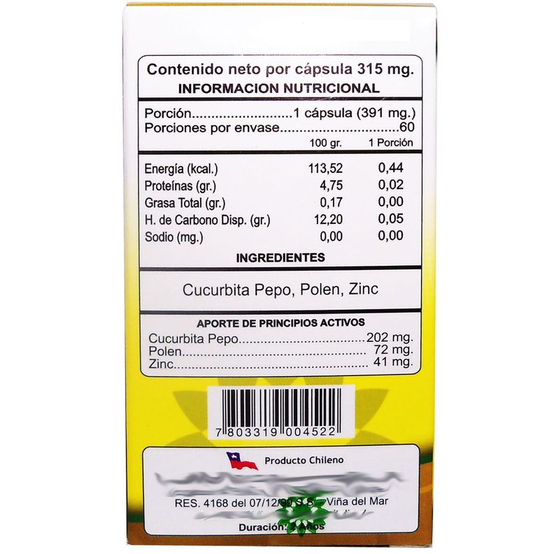 3 X AURA VITALIS CALABAZA PROST 315 MG 60 CAPSULAS-3