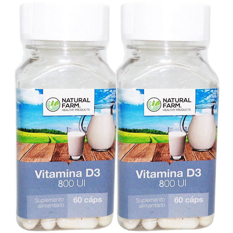2 X NATURAL FARM VITAMINA D3 800 UI 60 CAPS-0