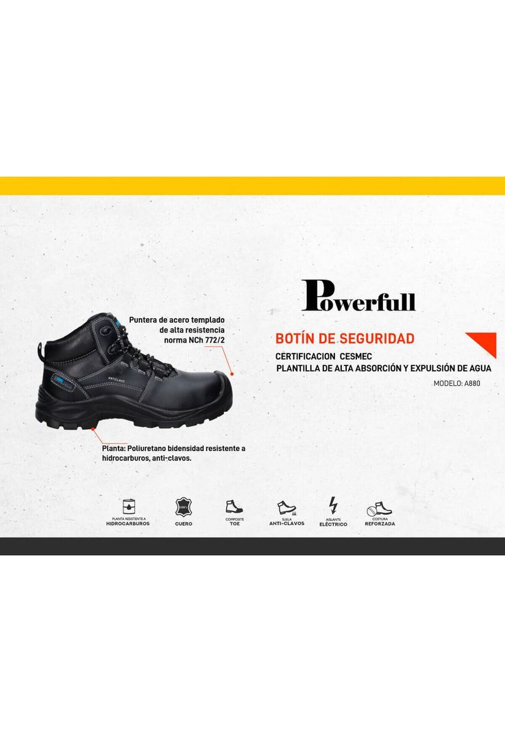Zapato de Seguridad Hombre Powerfull - A880-4