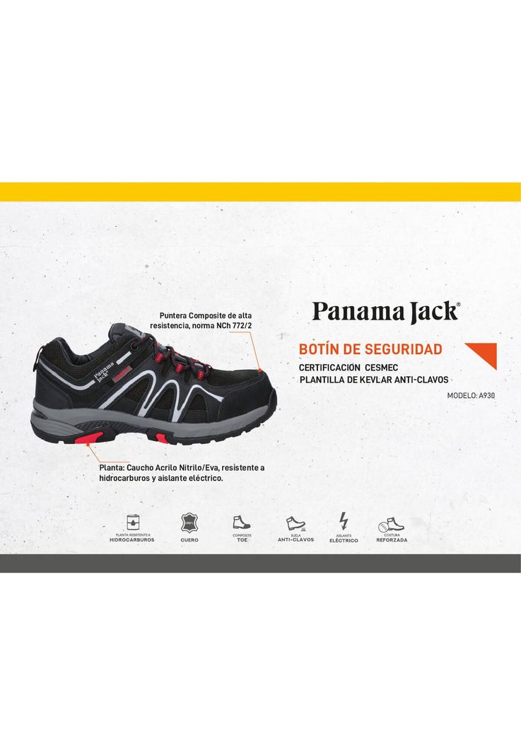 Zapato De Seguridad Hombre Panama Jack - A930-5