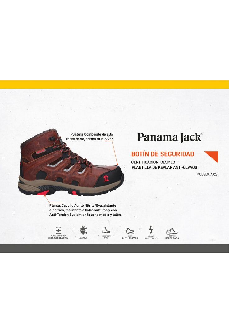 Zapato De Seguridad Hombre Panama Jack - A928-5