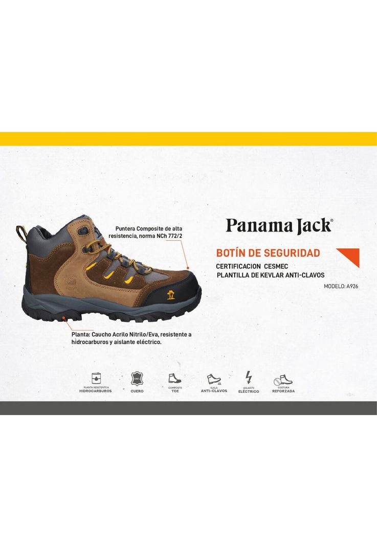 Zapato De Seguridad Hombre Panama Jack - A926-3