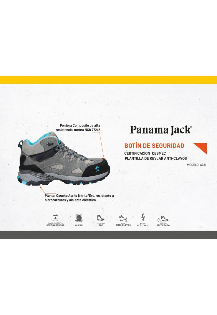 Zapato De Seguridad Mujer Panama Jack - A931-3