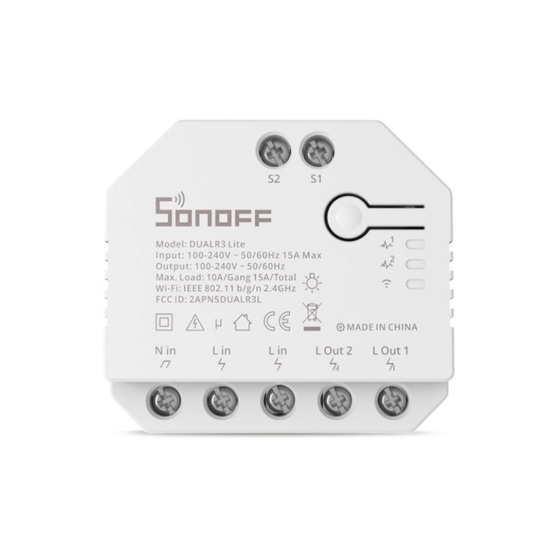 Interruptor DIY Sonoff DUALR3 Lite 2CH -0