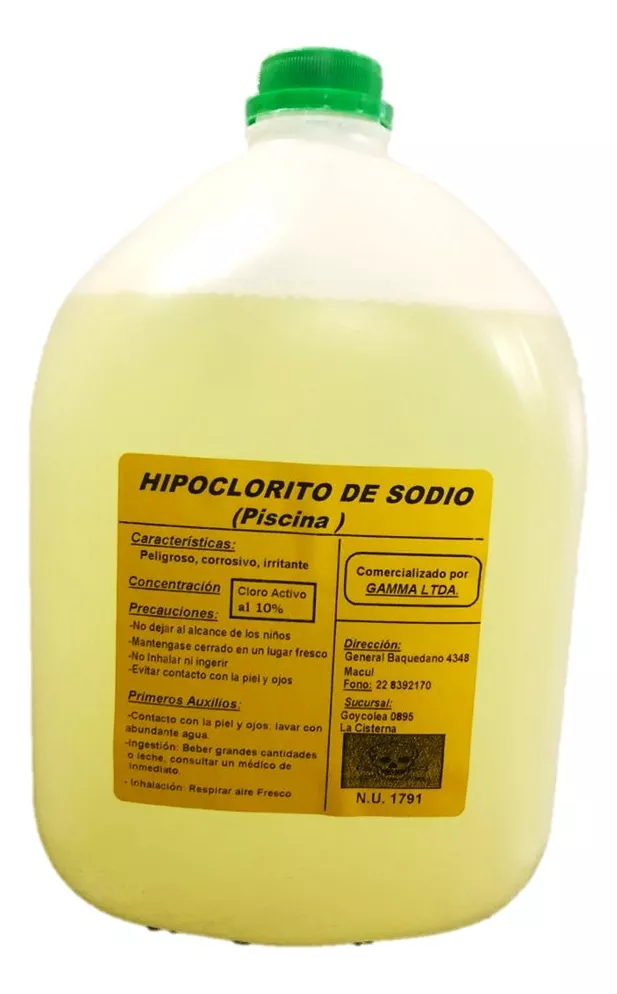 Hipoclorito de Sodio 5 litros 10% Gamma-0