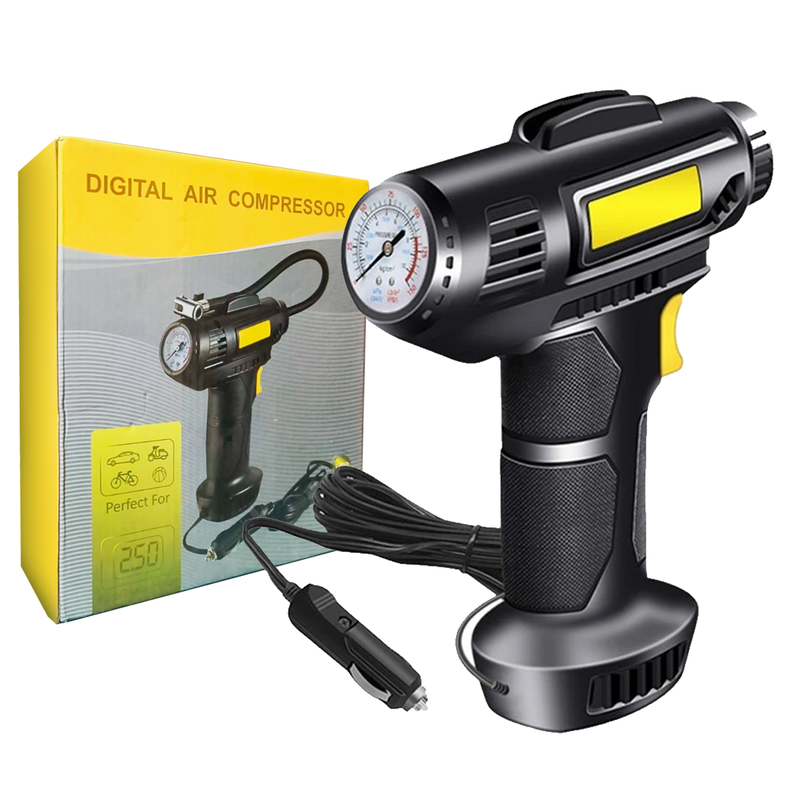Compresor Inflador De Neumaticos Digital Para Autos-0