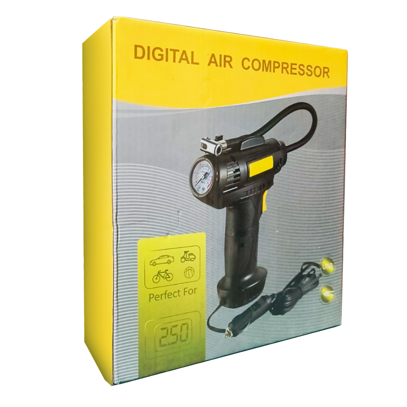 Compresor Inflador De Neumaticos Digital Para Autos-7