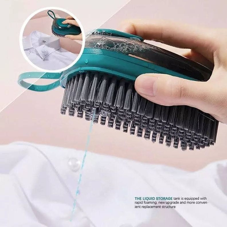 Cepillo Dispensador Jabon 3 En 1 Para Limpieza Cocina Baño-5