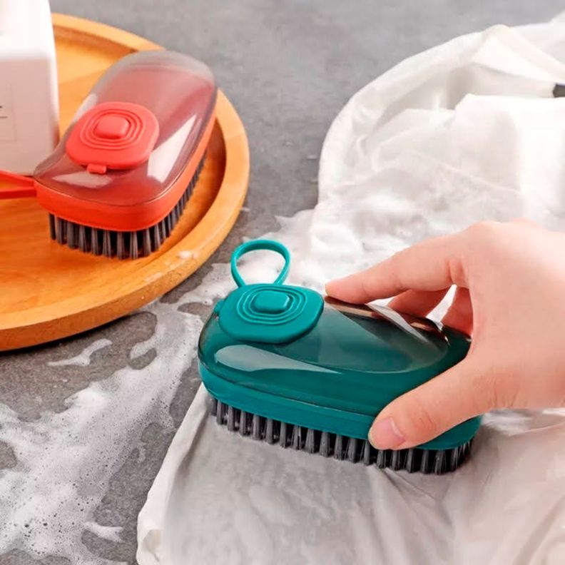 Cepillo Dispensador Jabon 3 En 1 Para Limpieza Cocina Baño-2